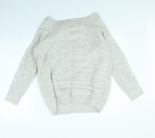 Back view of Papaya women’s grey jumper, size M