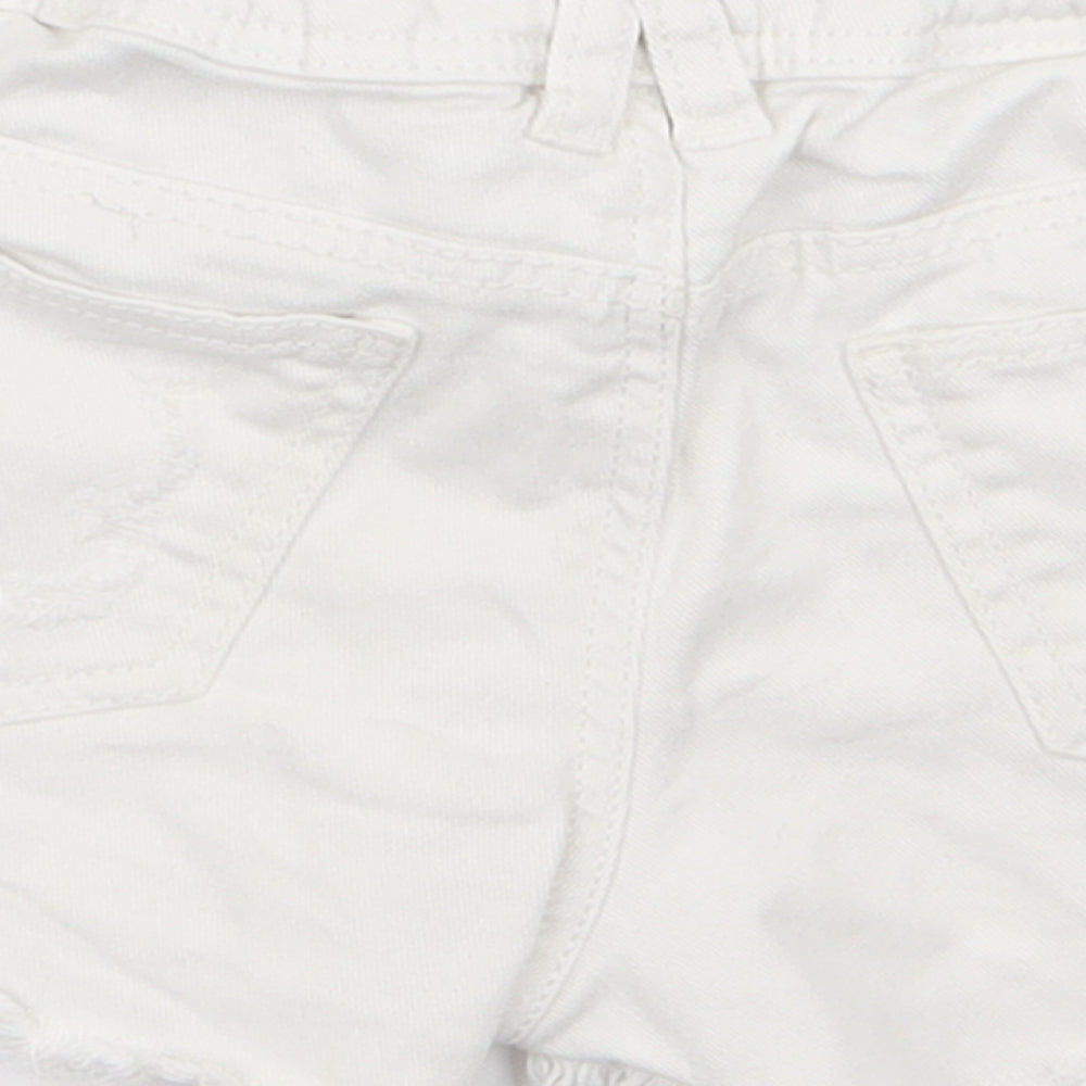 m&s Boys White Chino Shorts Size 6 Years - palm tree