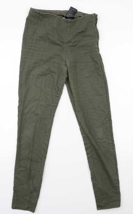 Womens UK Size 4 Divided Regular Fit Green Trousers