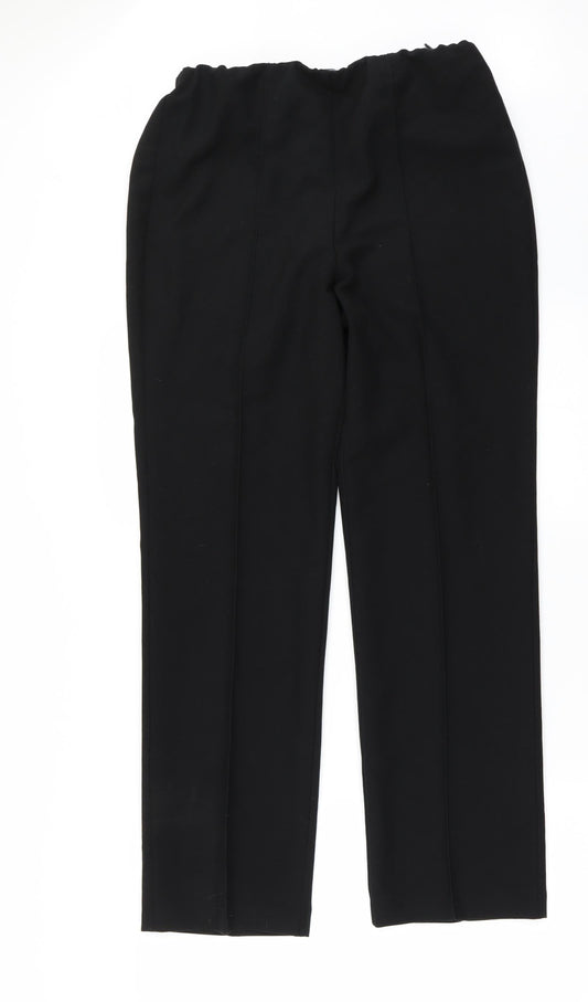 Womens UK Size 10 Bonmarché Regular Fit Rain Trousers Black Trousers