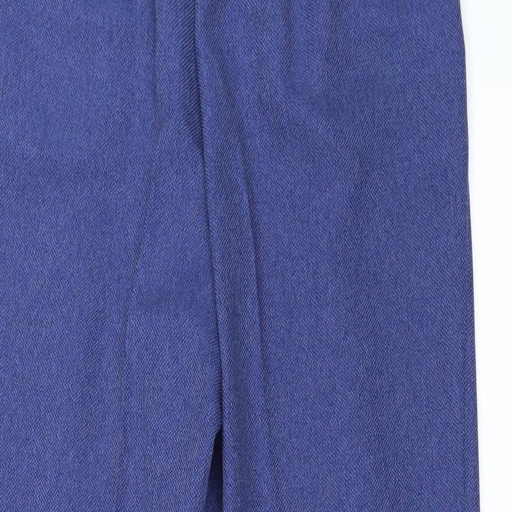 Womens UK Size 10 EWM Regular Fit Blue Trousers