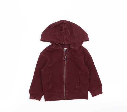Primark Boys Brown Full Zip Jumper Size 9-12 Months