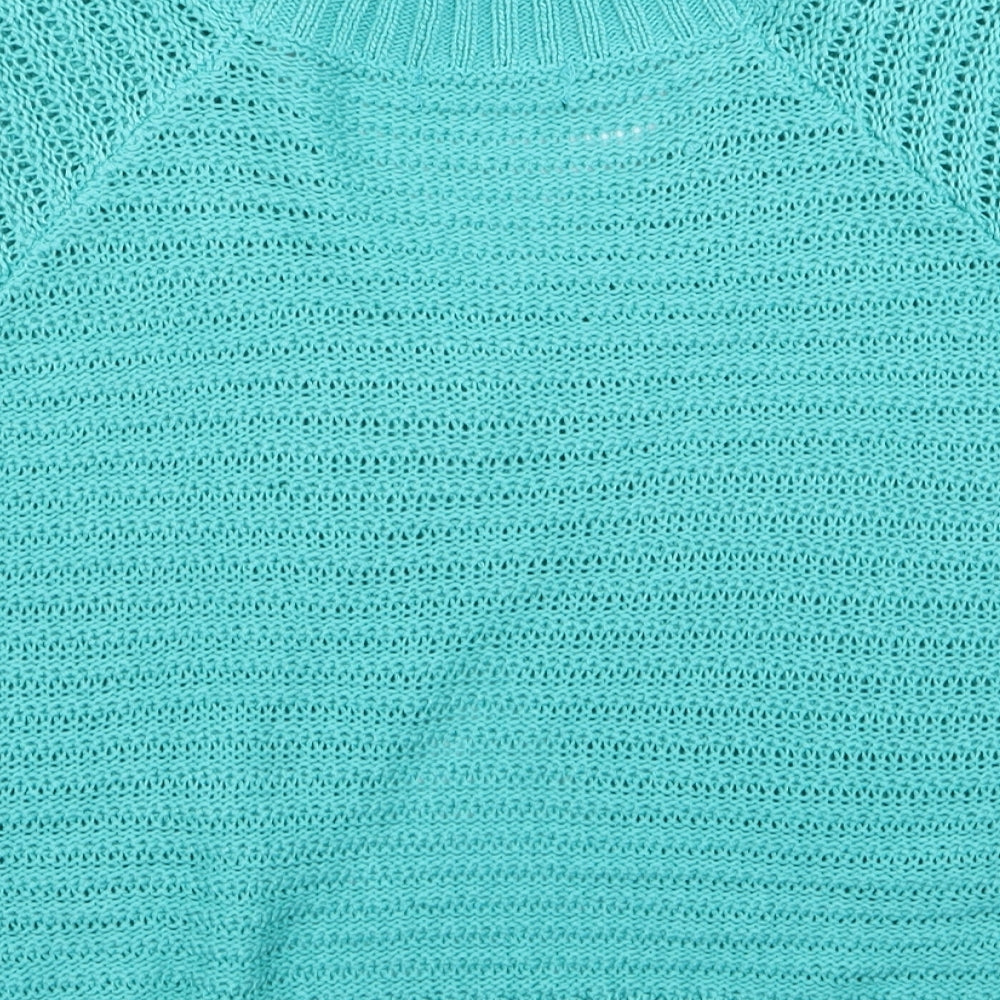 BM Womens Blue Cardigan Jumper Size M