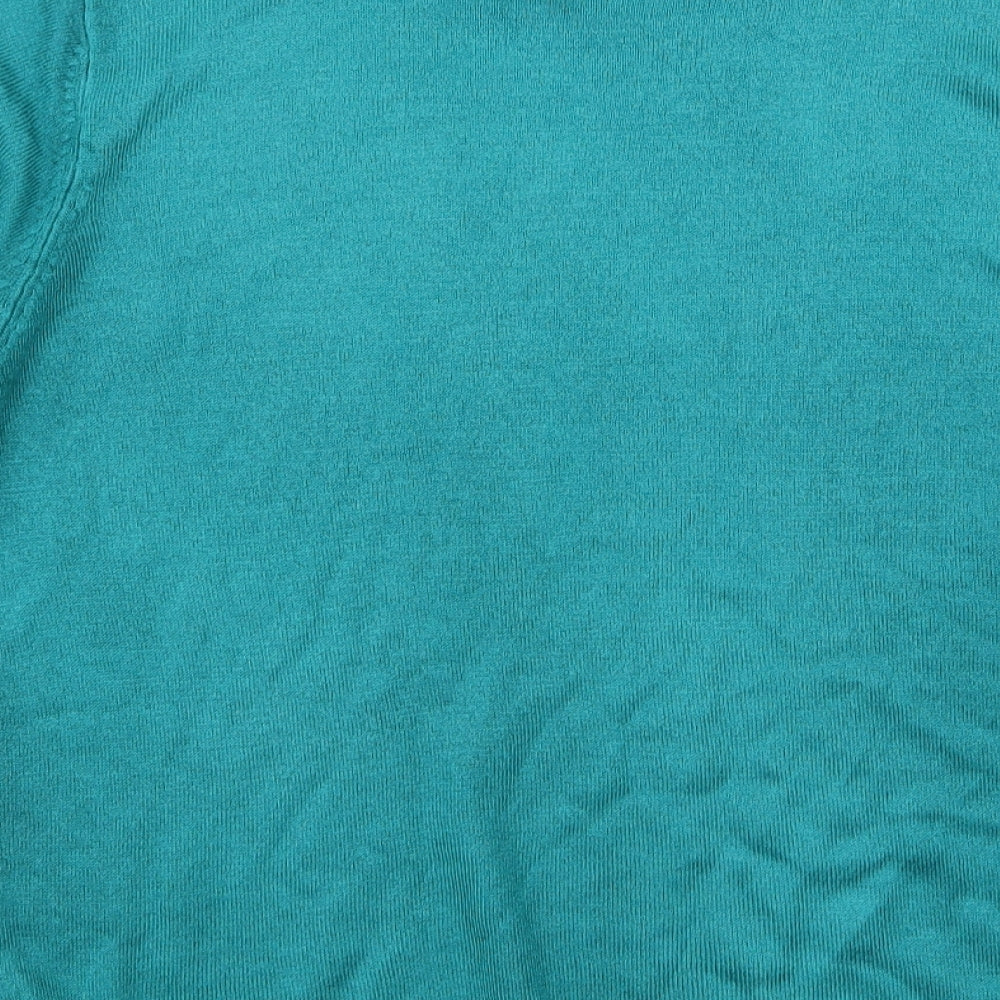 M&S Womens Blue Basic T-Shirt Size 14