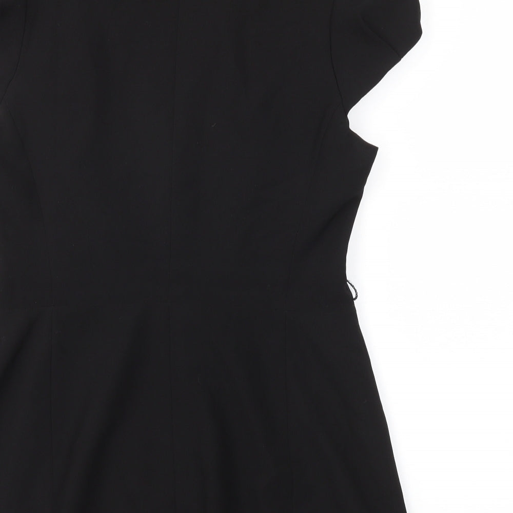 Papaya Womens Black Jacket Blazer Size 14