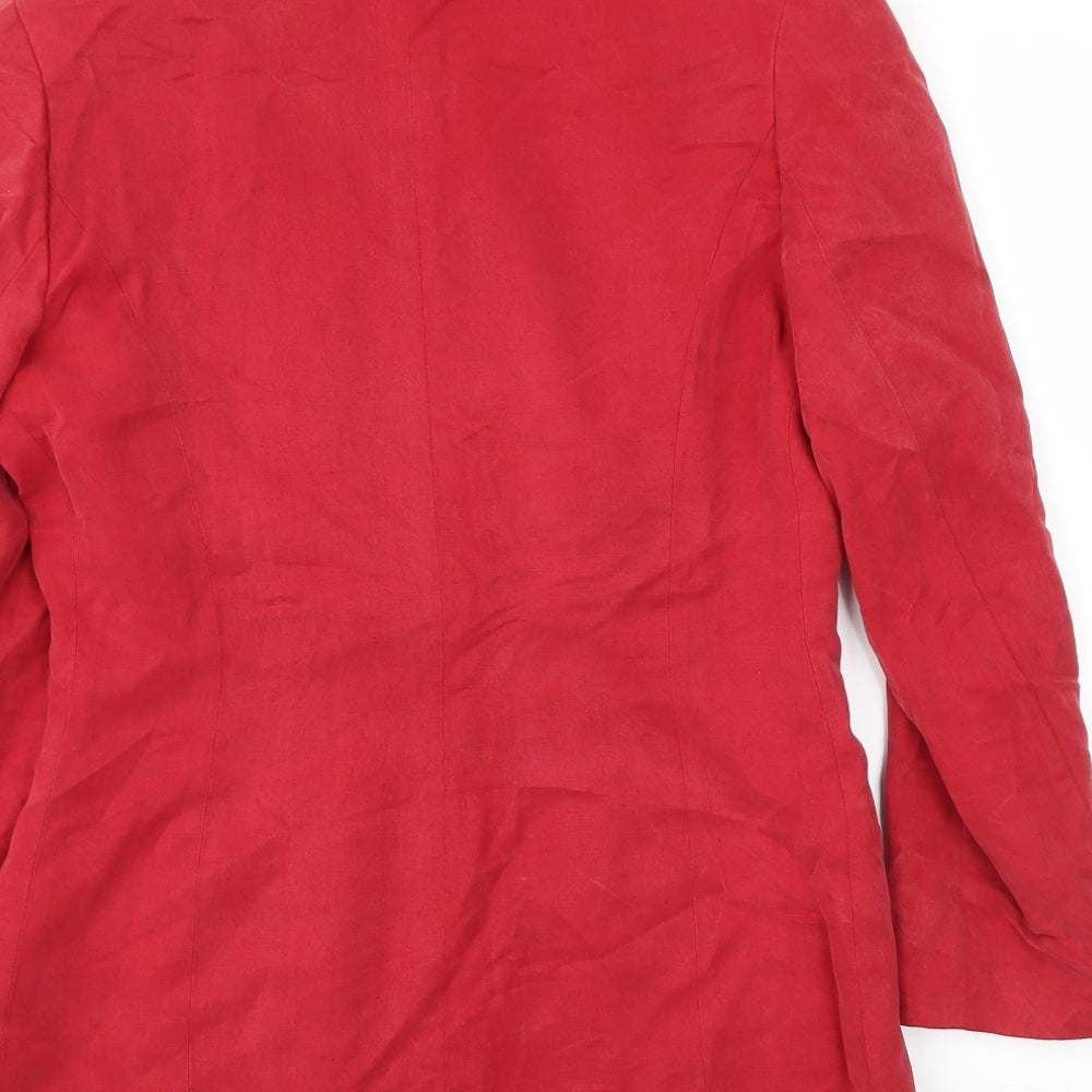 Womens UK Size 10 EQUATION Regular Red Blazer