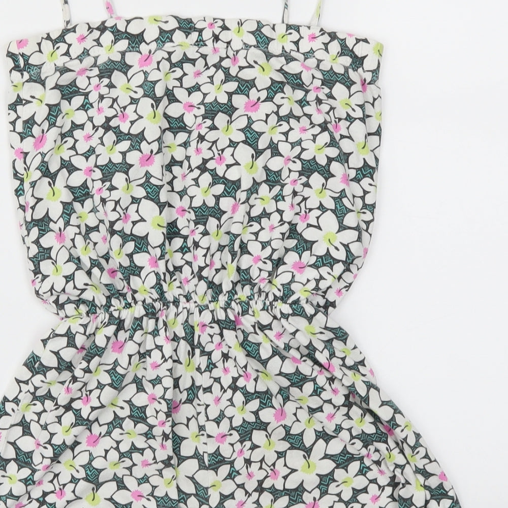 YD Girls Multicoloured Floral Jumpsuit One-Piece Size 9-10 Years