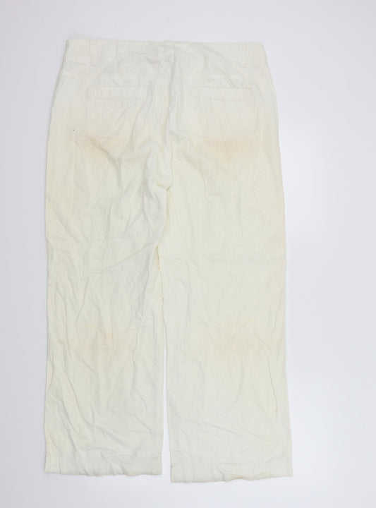 M&S Womens Beige Trousers Size 16 L29 in