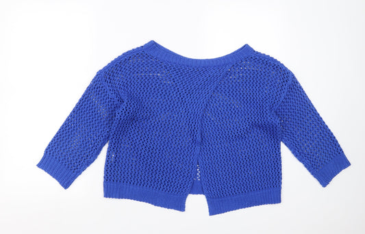 Marble Womens Blue Pullover Jumper Size S