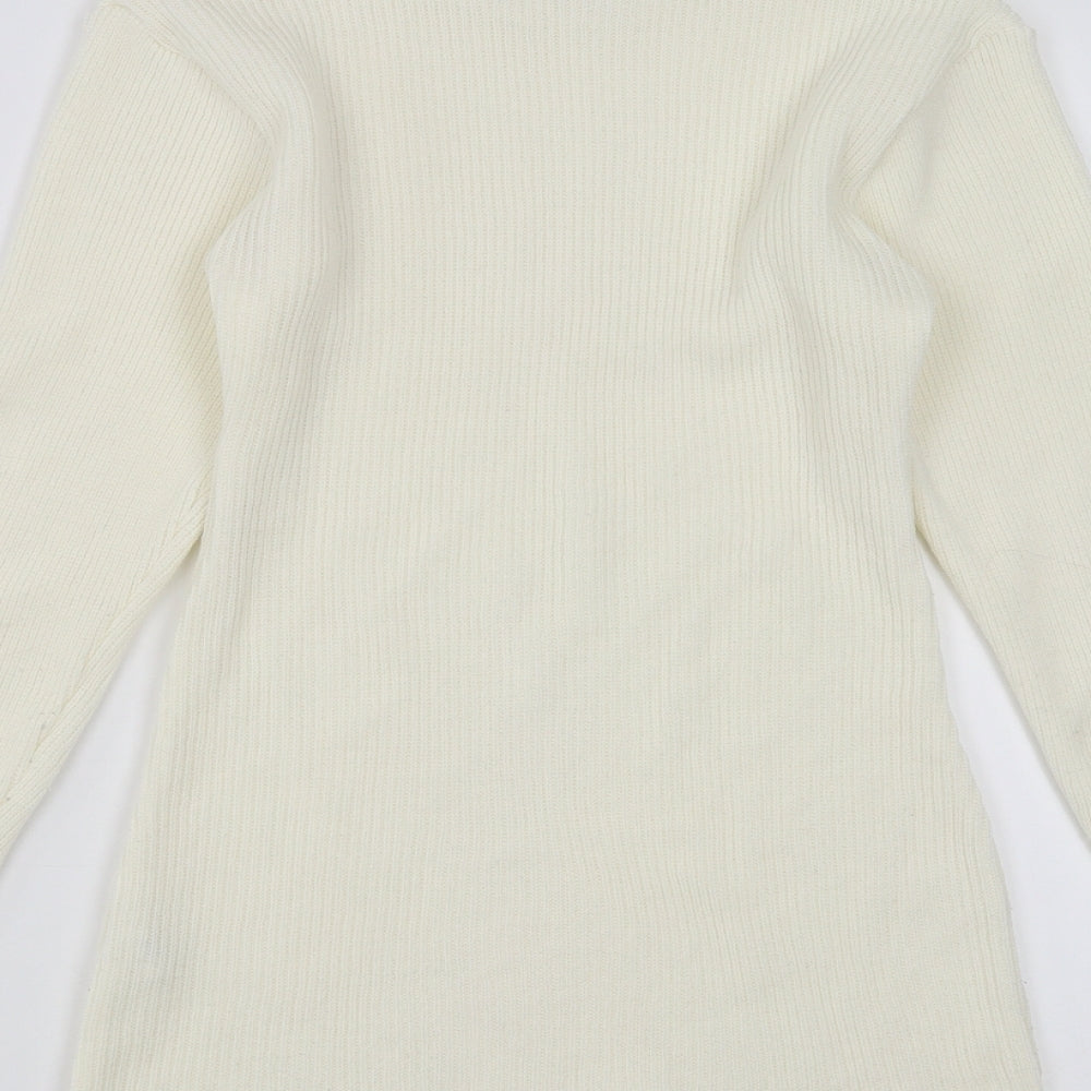 I SAW IT FIRST Womens Ivory Pullover Jumper Size S