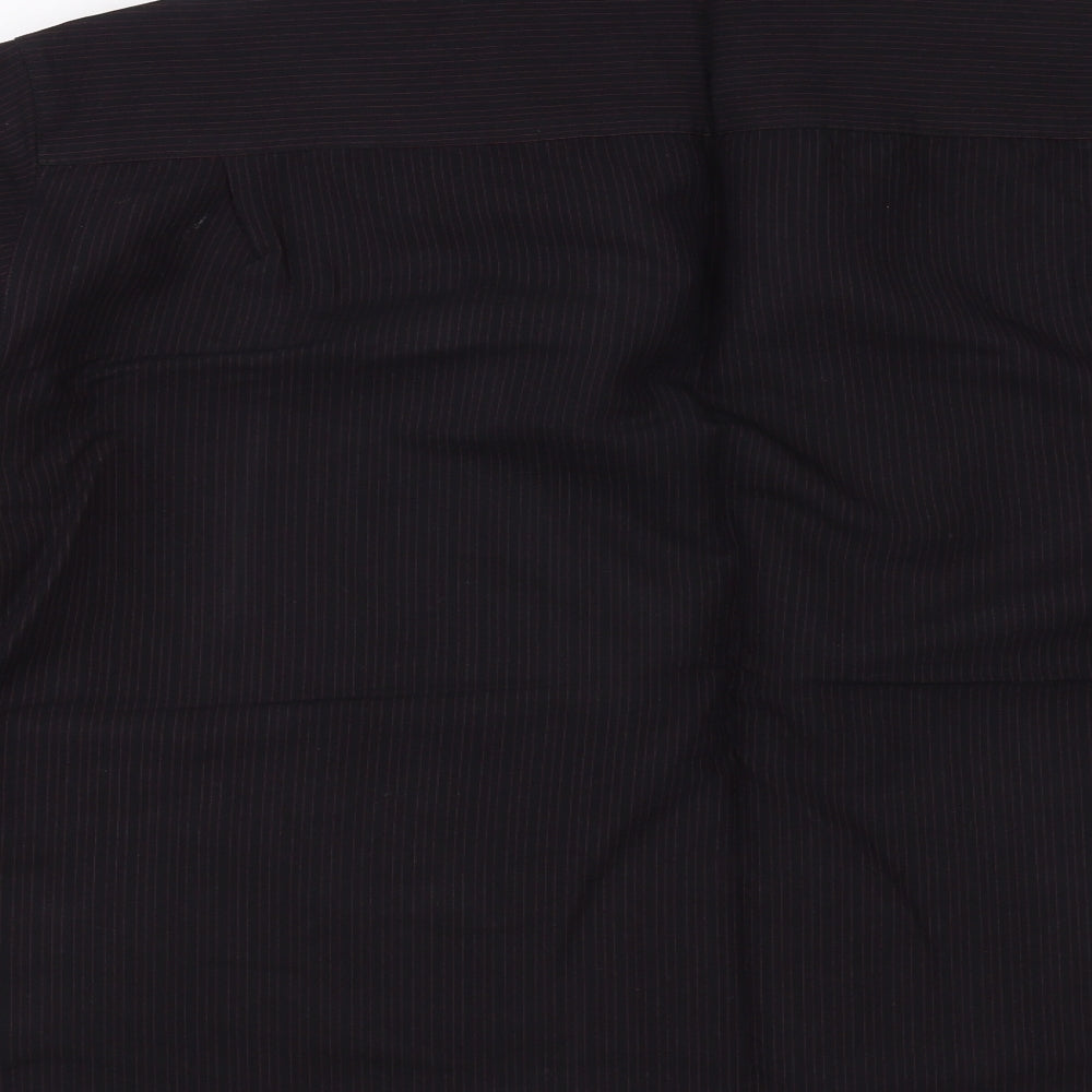 Marks and Spencer Mens Purple Striped Button-Up Size M - Soft Touch
