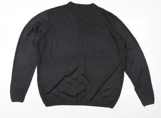 EWM Mens Grey Pullover Jumper Size 2XL