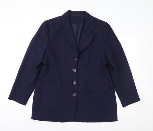 Womens UK Size 16 Bonmarché Regular Blue Suit Jacket