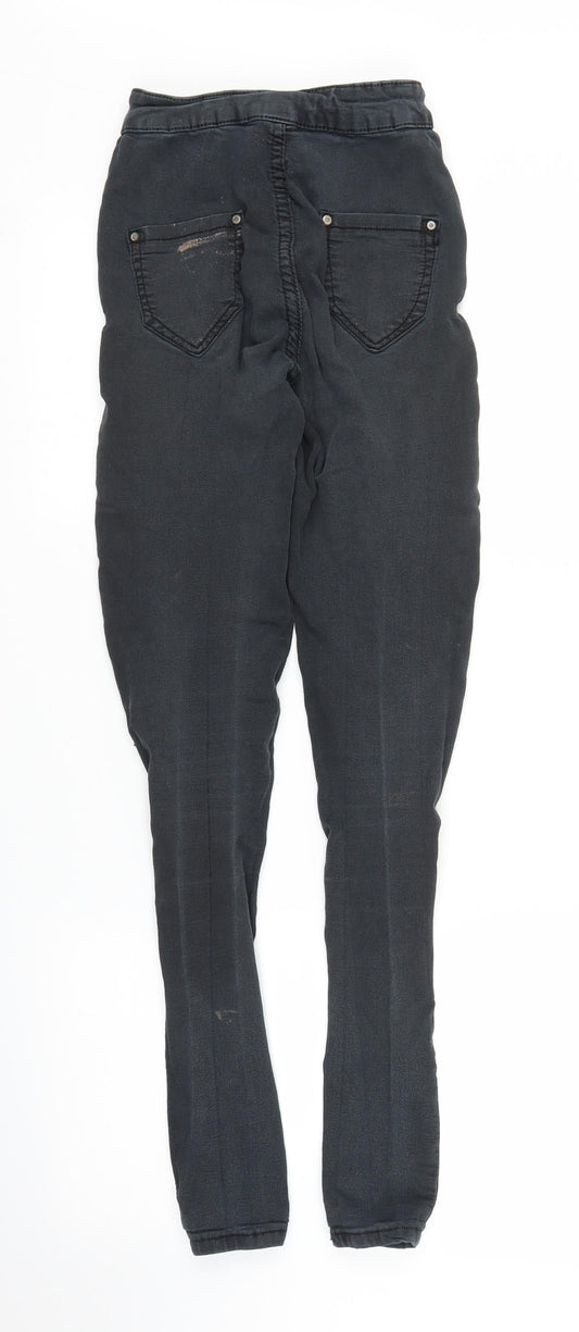 Womens UK Size 6 Girl Vivi Regular Fit Skinny Black Jeans