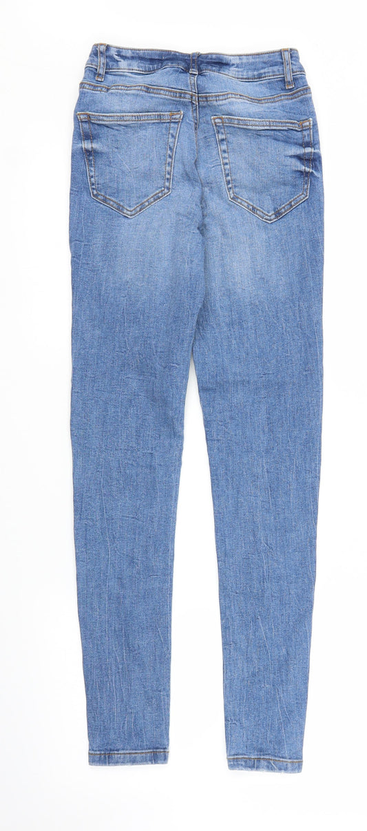 Primark Womens Blue Denim Skinny Jeans Size 6 L25 in