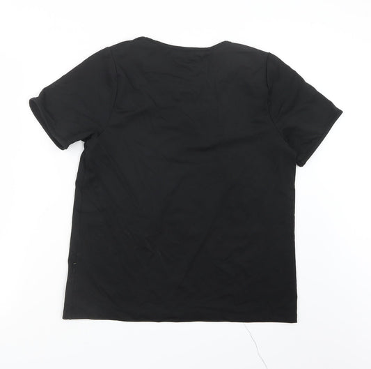 Womens UK Size M Incorporatewear Black Basic T-Shirt