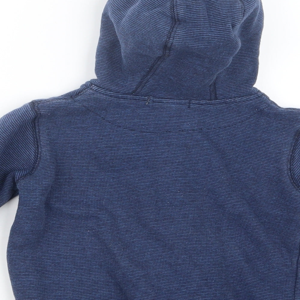 Pumpkin Patch Boys Blue Striped Full Zip Hoodie Size 3 Years