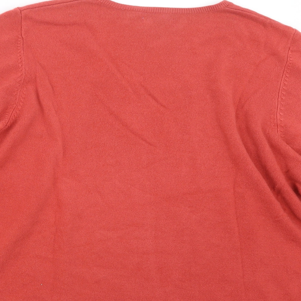 ANNE WEYBURN Womens Pink Knit Pullover Jumper Size 20