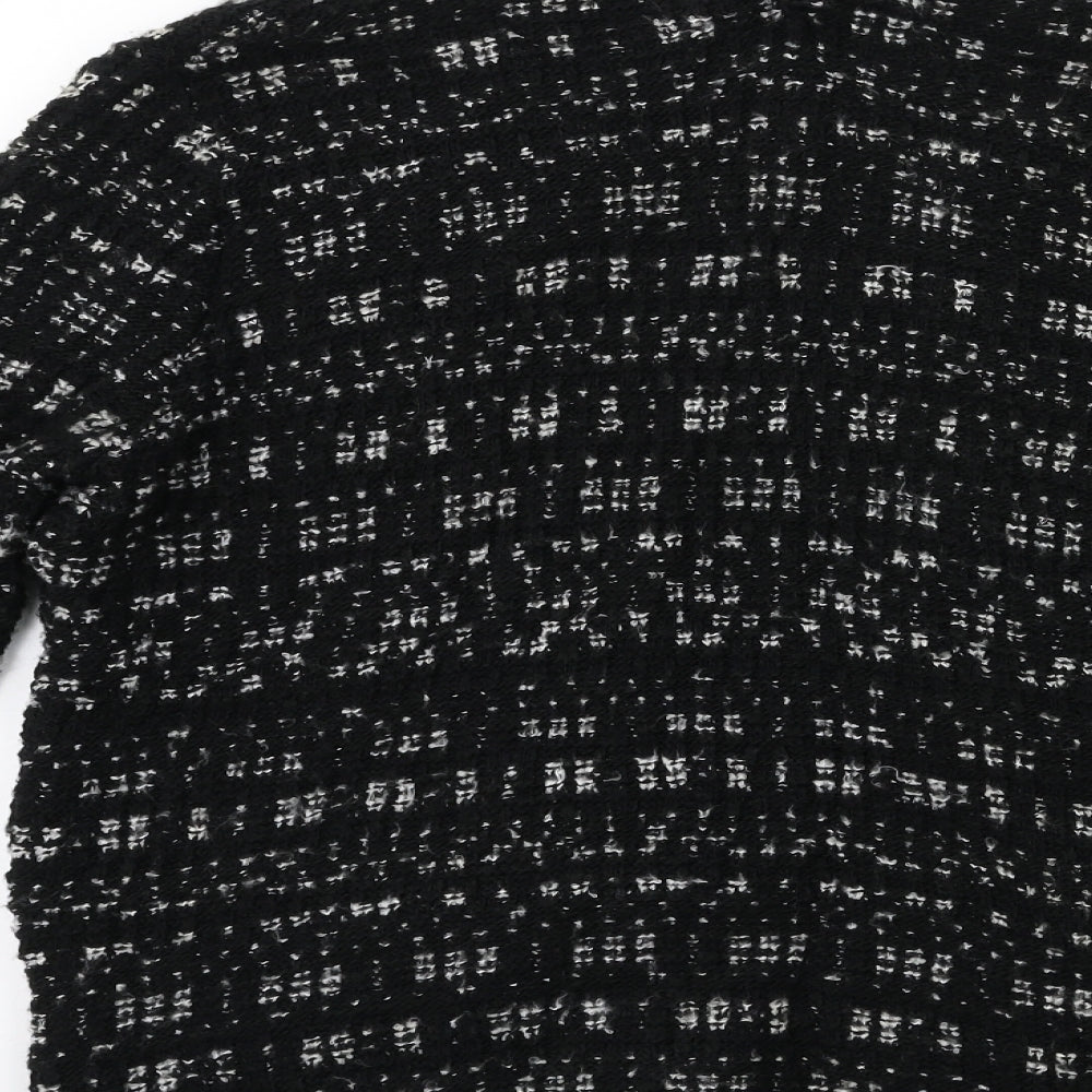 F&F Womens Black Knit Cardigan Jumper Size 8