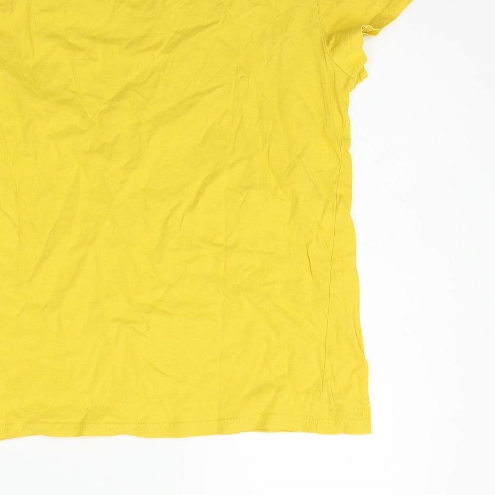 H&M Girls Yellow Basic T-Shirt Size 14-15 Years