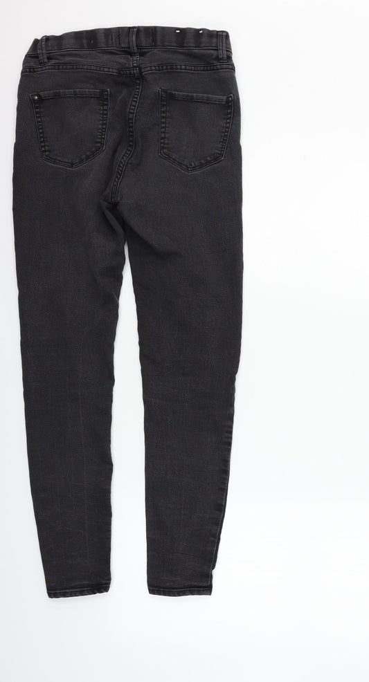 New Look Womens Grey Straight Jeans Size 10 L27 in