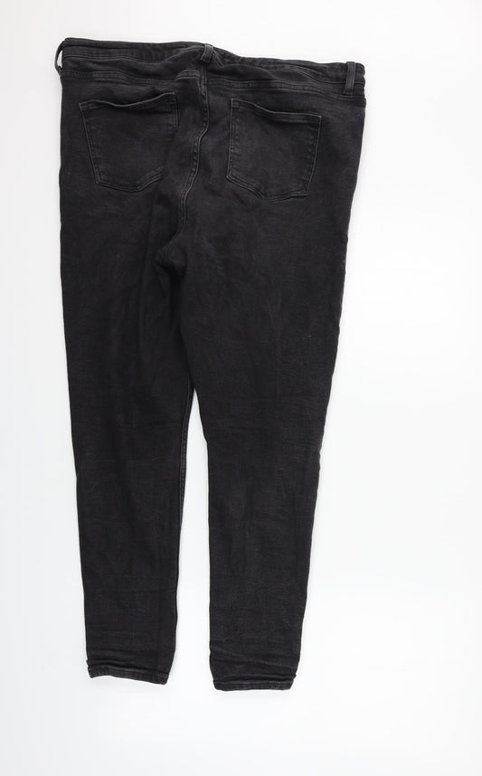 deniem co Womens Grey Straight Jeans Size 20 L28 in