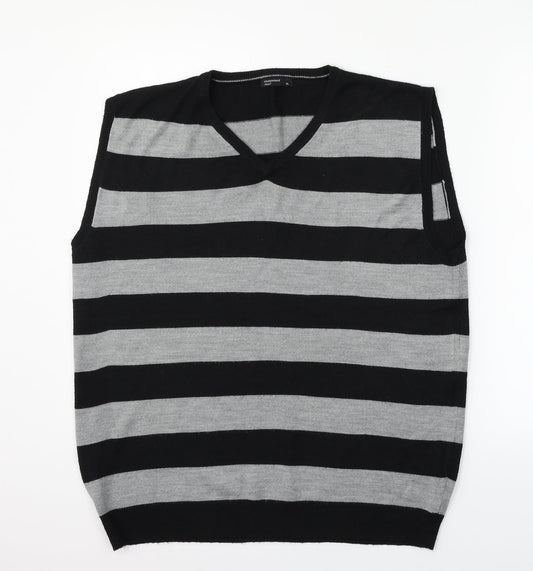 Cedar Wood State Womens Grey Striped Pullover Jumper Size XL