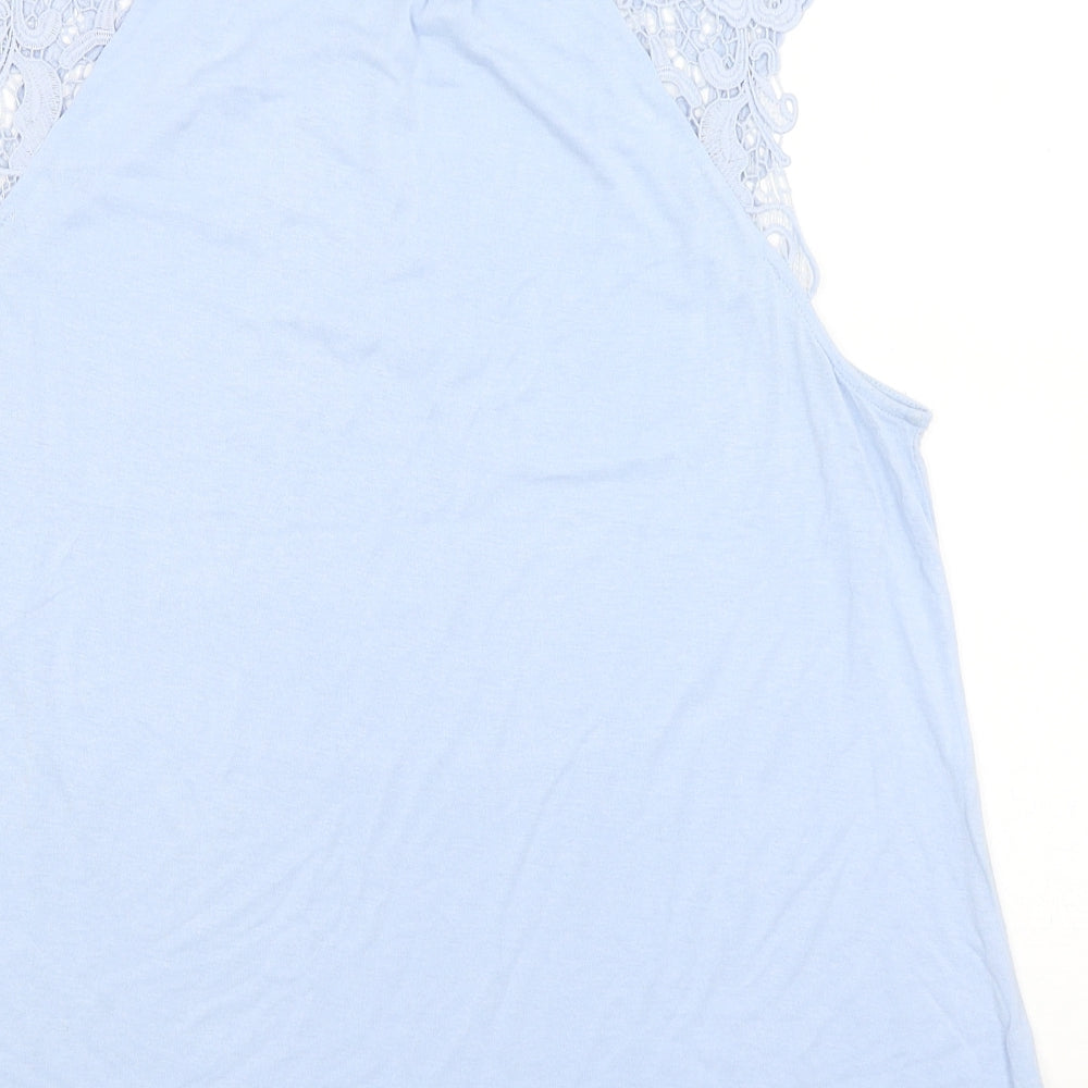 Womens UK Size L H&M Blue Basic Tank