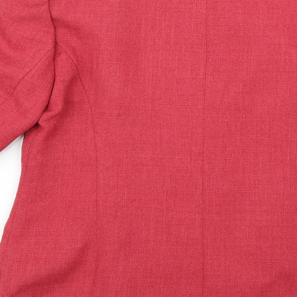 Classics Womens Red Jacket Blazer Size 10