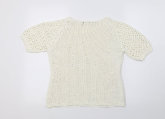 Preworn Womens Ivory Knit Pullover Jumper Size S