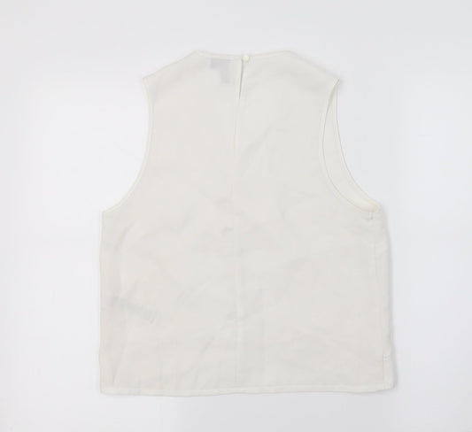 Womens UK Size 8 ASOS White Basic Blouse