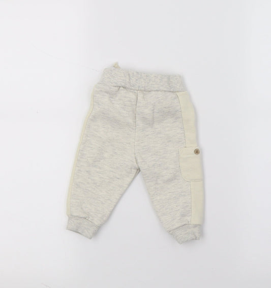 Primark Baby Grey Jersey Jogger Trousers Size 3-6 Months - Always smiling