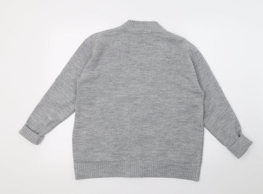 Choice Womens Grey Knit Cardigan Jumper Size L