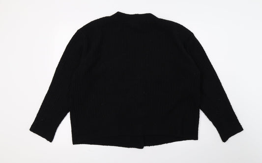 Topshop Womens Black Knit Cardigan Jumper Size M