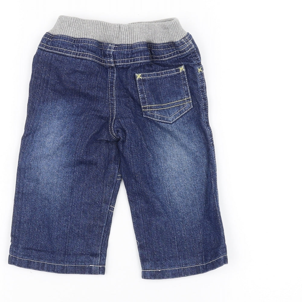 George Baby Blue Denim Rain Trousers Jeans Size 3-6 Months
