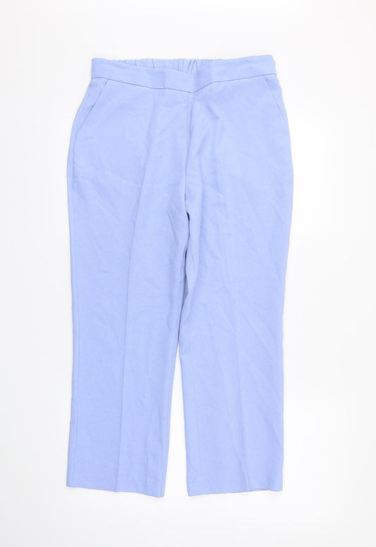 Womens UK Size 12 Bonmarché Regular Fit Purple Trousers