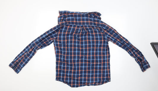 US Polo Assn. Mens Blue Check Button-Up Size M