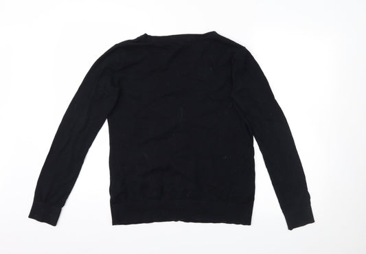 FOREVER 21 Womens Black Houndstooth Cardigan Jumper Size 10