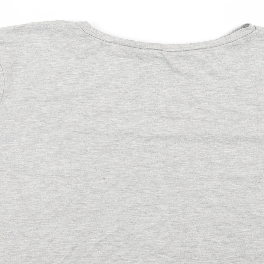Womens UK Size 8 River Island Grey Basic T-Shirt