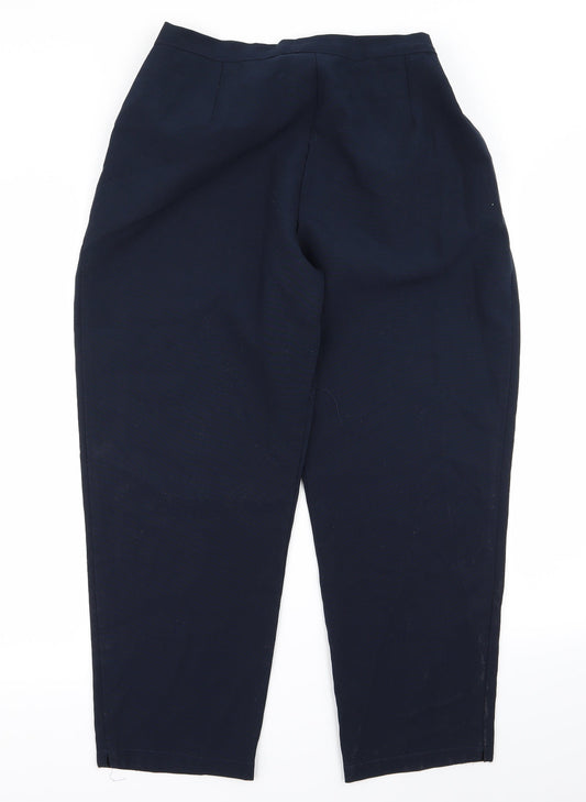 Womens UK Size 18 Preworn Regular Fit Black Trousers
