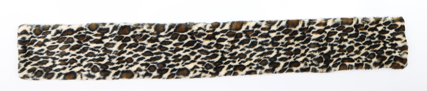 Preworn Unisex Black Animal Print Scarf