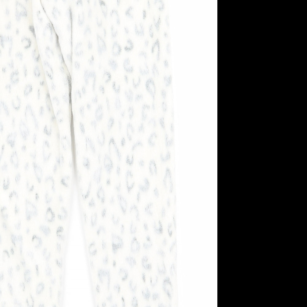 Preworn Girls White Jogger Trousers Size 7 Years