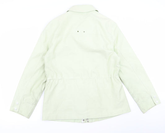 Womens UK Size 14 Preworn Green Overcoat