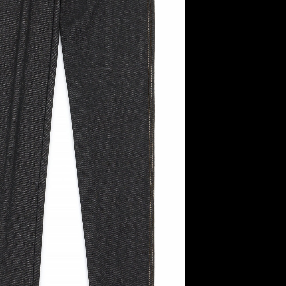Womens UK Size M Preworn Regular Fit Black Trousers