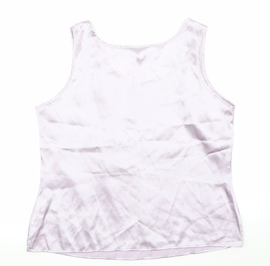 m&s Womens Purple Tunic Blouse Size 14