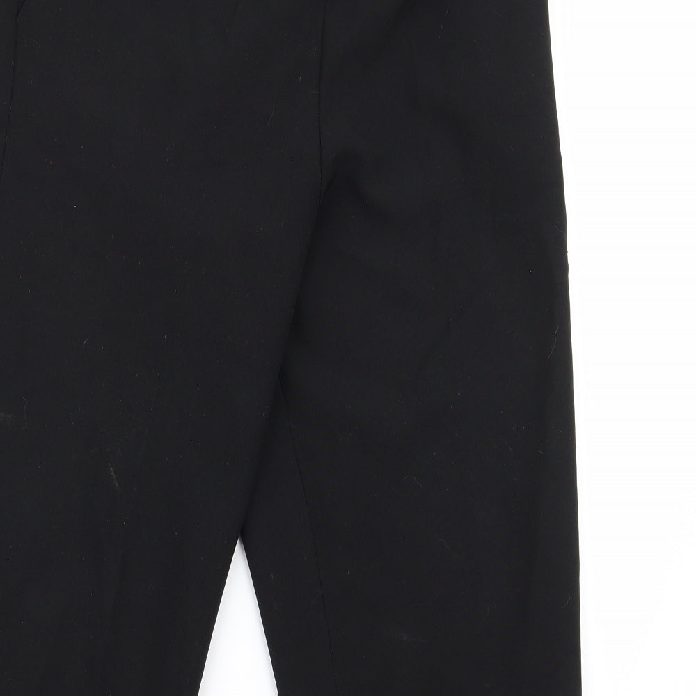 Womens UK Size 12 Preworn Regular Fit Black Trousers