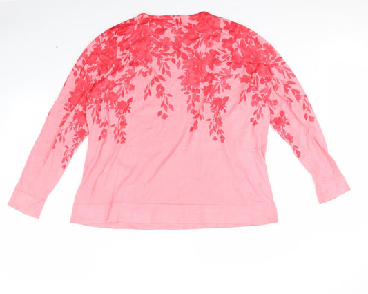 Bonmarché Womens Pink Pullover Jumper Size XL