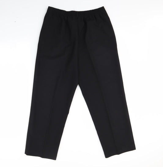 Womens UK Size 12 bm Regular Fit Dress Pants Black Trousers