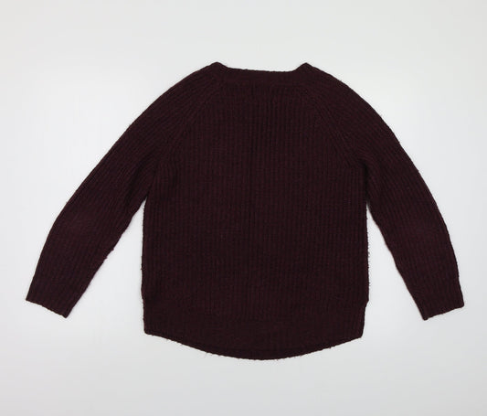 Papaya Womens Purple Knit Pullover Jumper Size 10
