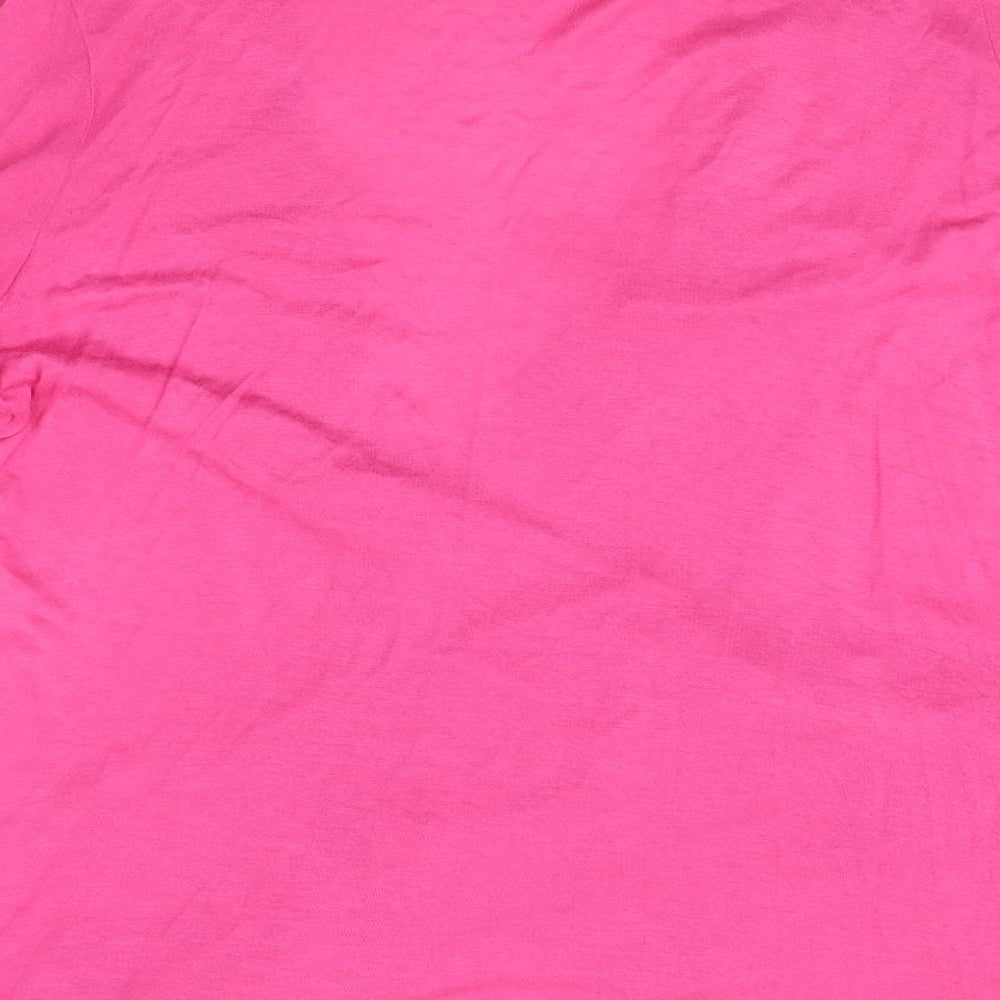 B. you Womens Pink Wrap Blouse Size 14